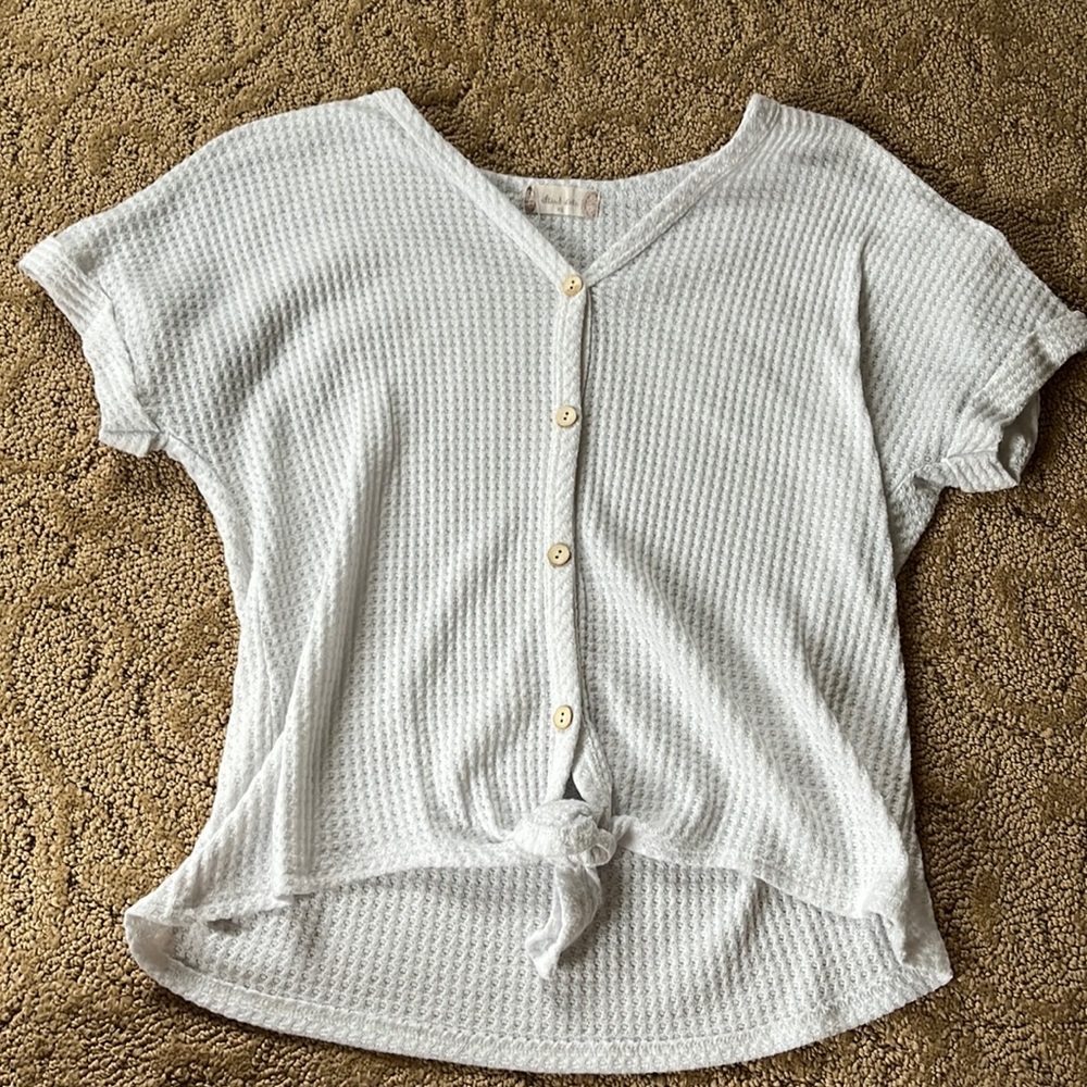 Waffle knit top, size x-small